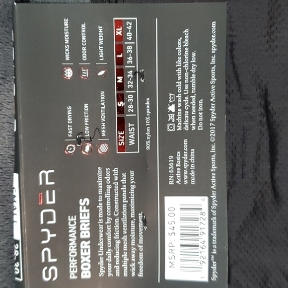 Spyder 2-Pack Performance Boxer Briefs - Picture 3 of 3